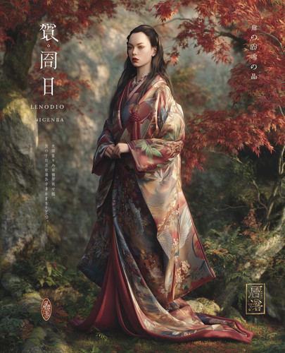 Woman golden floral - woman,