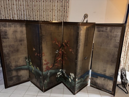 Antique japanese byōbu - japanese,